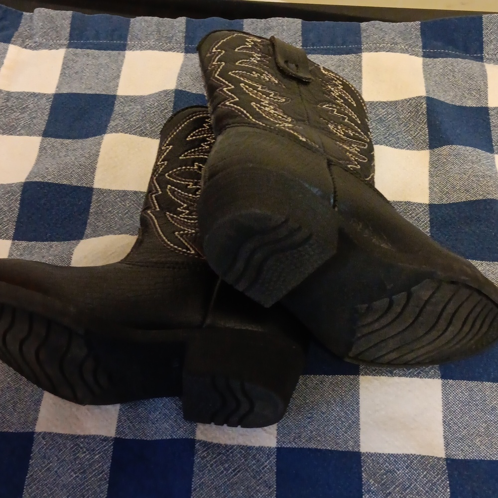 Smartfit size 7 black toddler cowboy boots - Picture 6 of 8